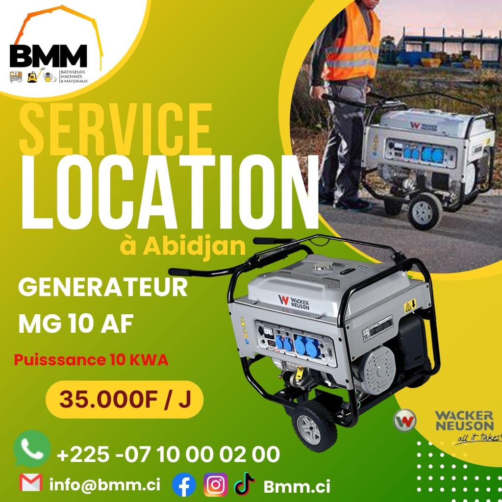 LOCATION/GENERATEUR MG 10